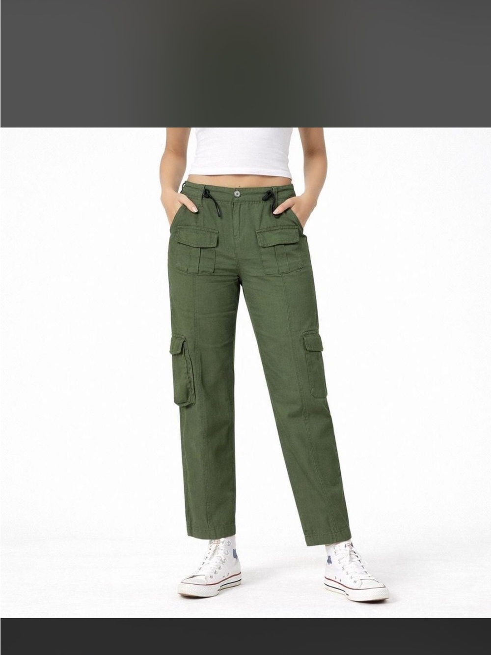 Brandy Melville Olive Green Cargo Track Pants